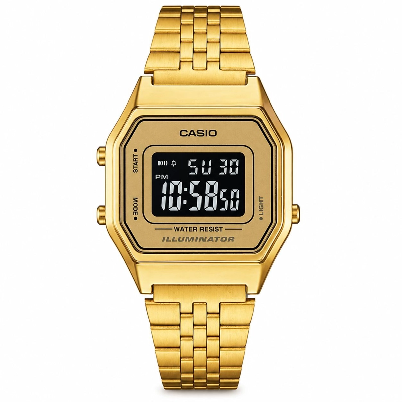 RELOJ CASIO MUJER DIGITAL LA680WGA9BDF GOLD VINTAGE - 1