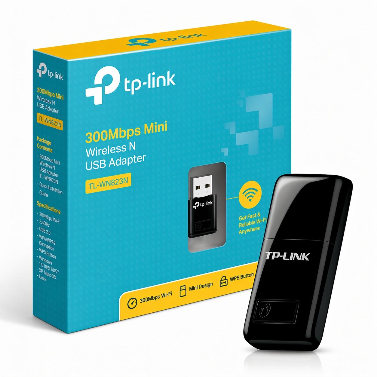 ADAPTADOR TP-LINK WIFI USB 300MBPS WN823N HIGH SPEED - 9