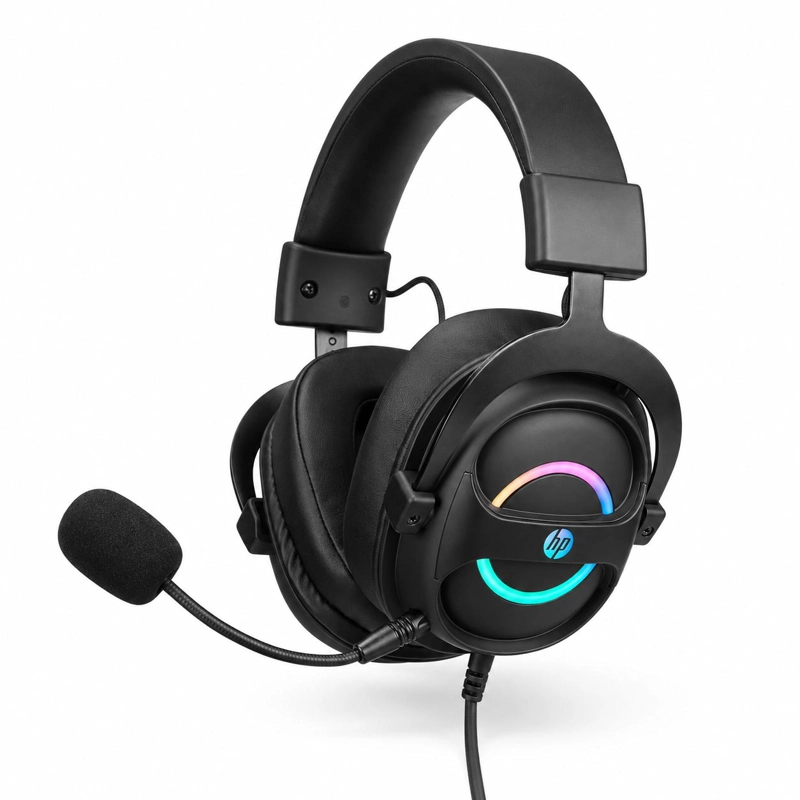 AUDÍFONOS GAMER HP HEADSET DHE8006 USB AUDIO 7.1 + ILUMINACIÓN RGB - 3
