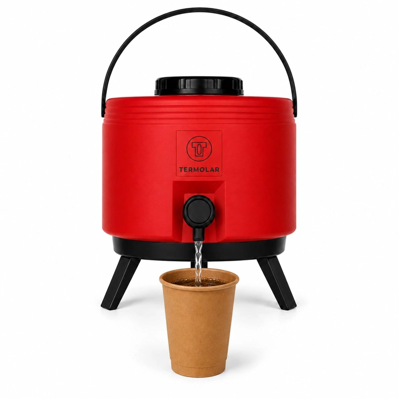 MAXI TERMO 6 LITROS TERMOLAR ROJO PARA AGUA CALIENTE Y FRIA - 1