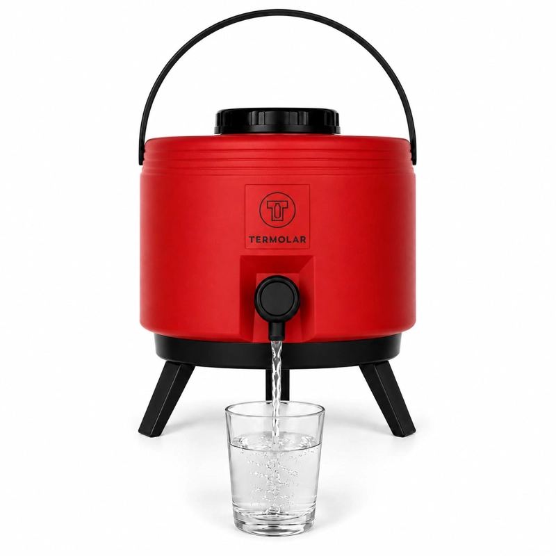 MAXI TERMO 6 LITROS TERMOLAR ROJO PARA AGUA CALIENTE Y FRIA - 2