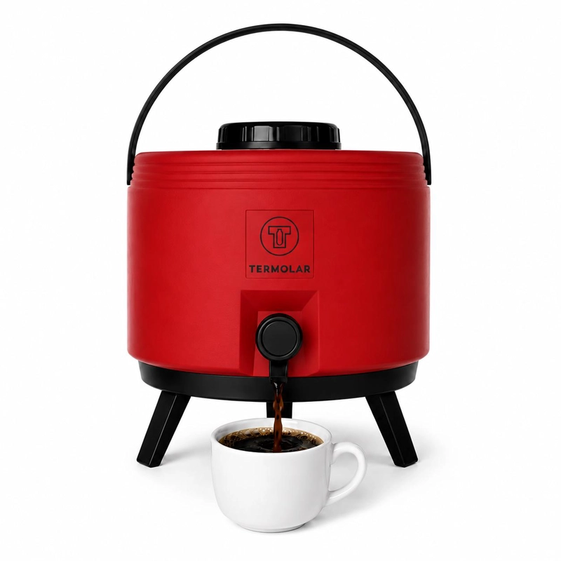 MAXI TERMO 6 LITROS TERMOLAR ROJO PARA AGUA CALIENTE Y FRIA - 5