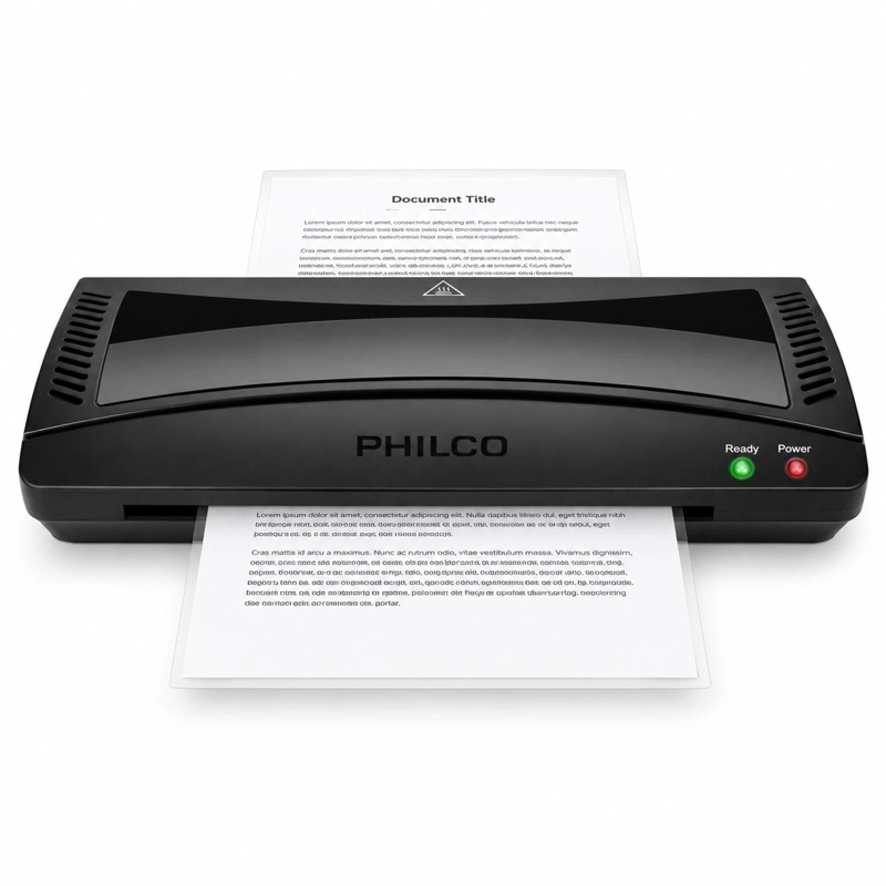TERMOLAMINADORA PROFESIONAL PHILCO TAMAÑO OFICIO CARTA 3223 TAMAÑO A4 - 1