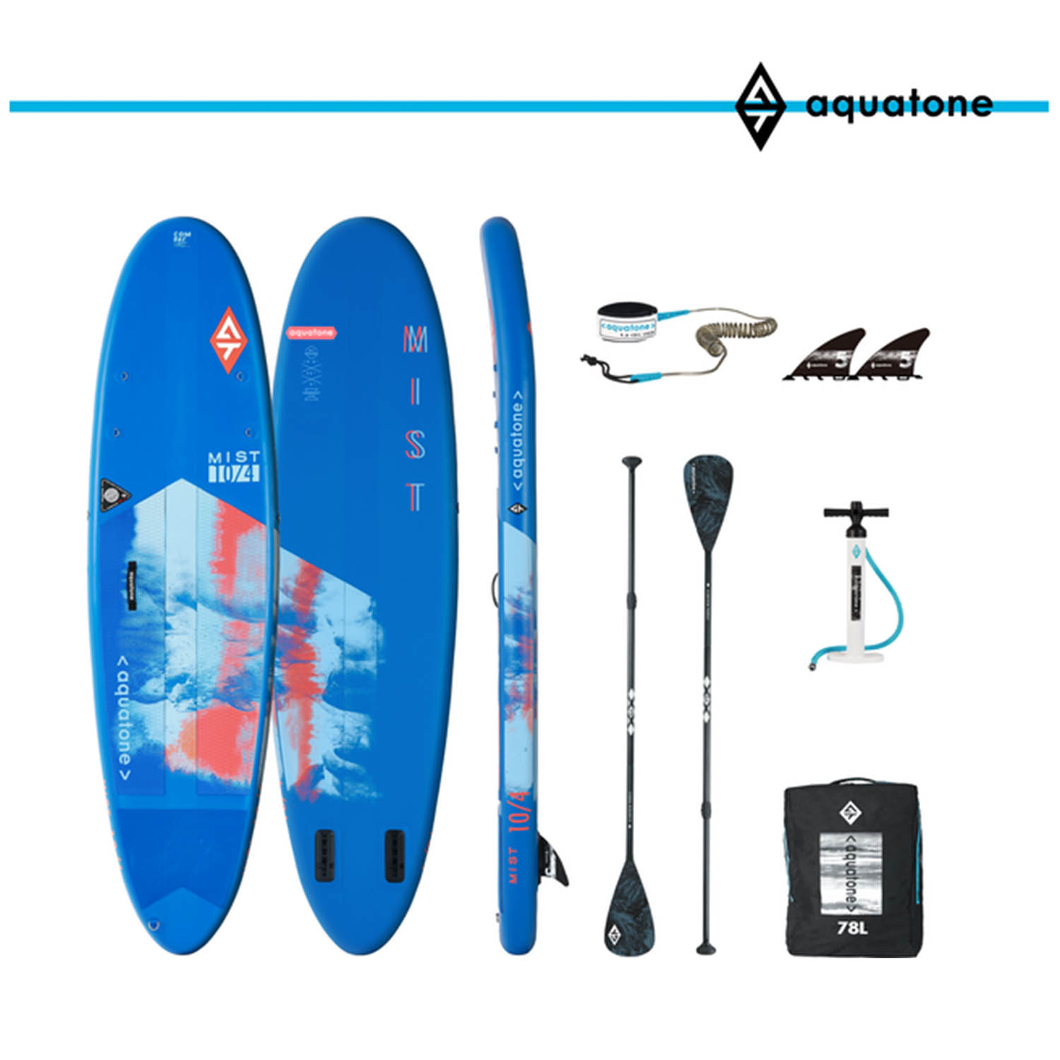 TABLA STAND UP PADDLE AQUATONE 10,4 ALLROUNDSUP KIT COMPLETO - 6