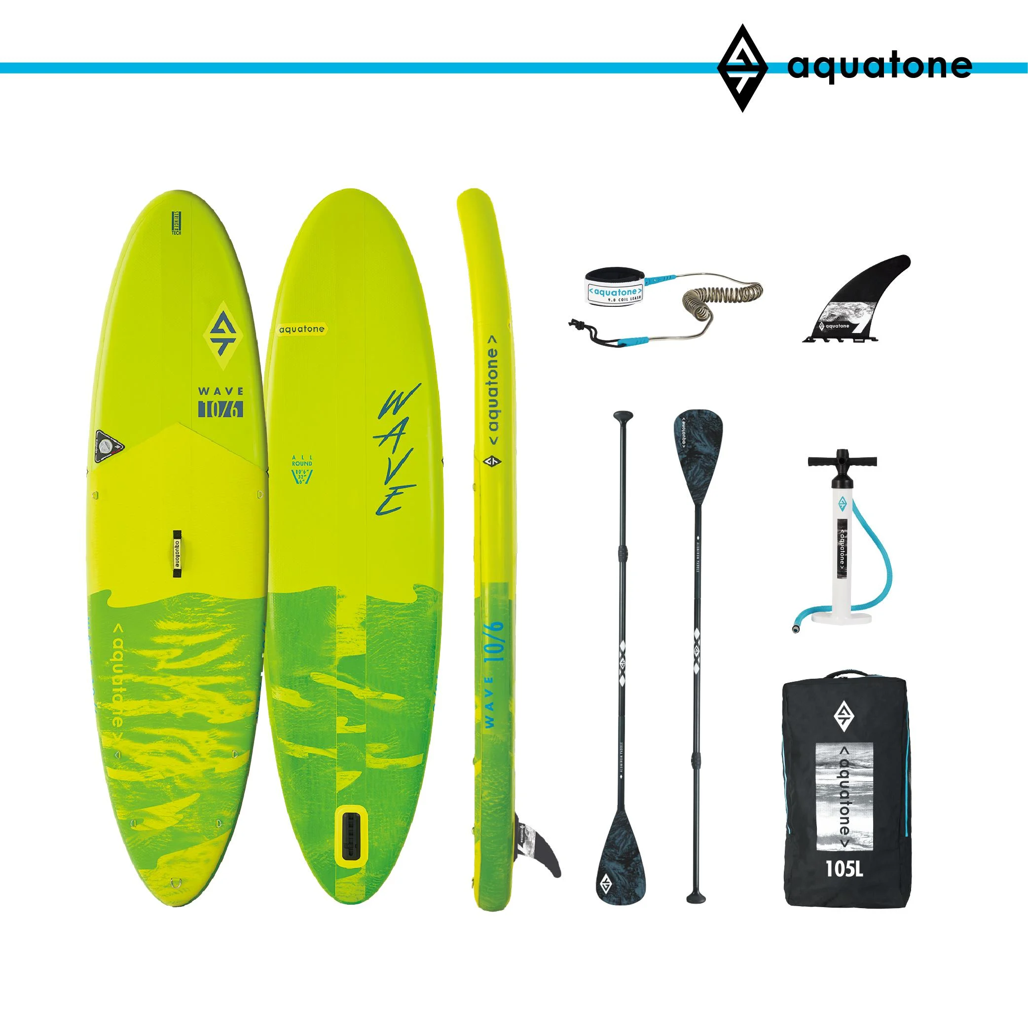 TABLA STAND UP PADDLE AQUATONE KIT SUP WAVE 10,6' ROUND - 6
