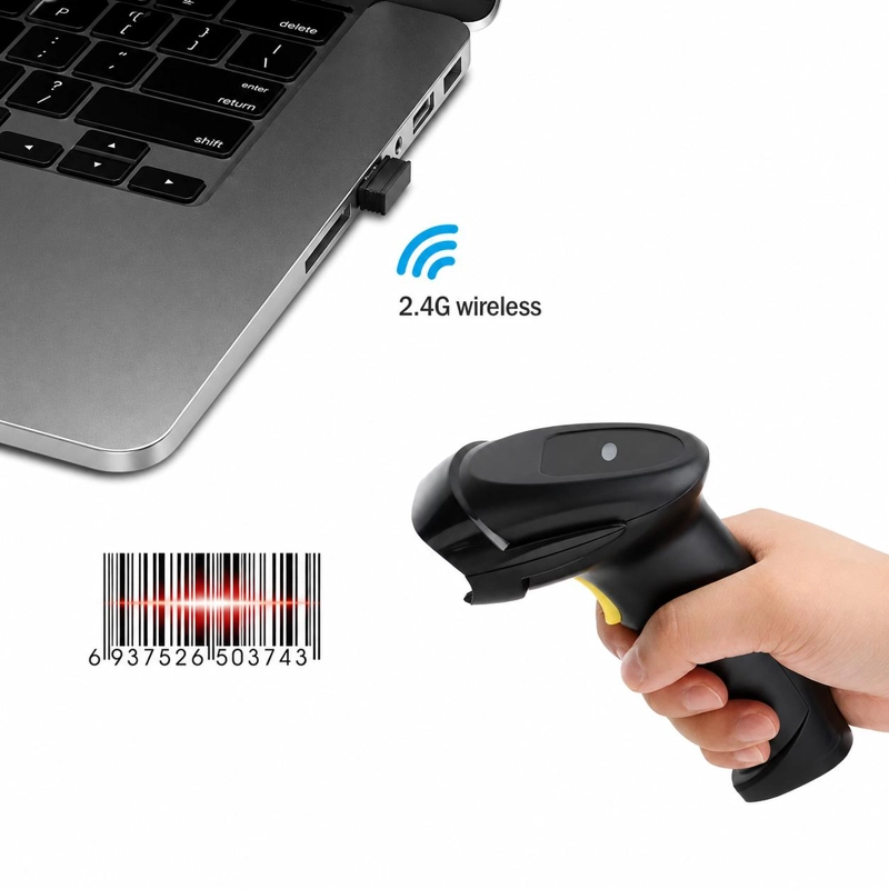 LECTOR DE CÓDIGOS DE BARRA UTEK UT-BSCW30 2G INALÁMBRICO CCD 2.4G RECARGABLE - 5