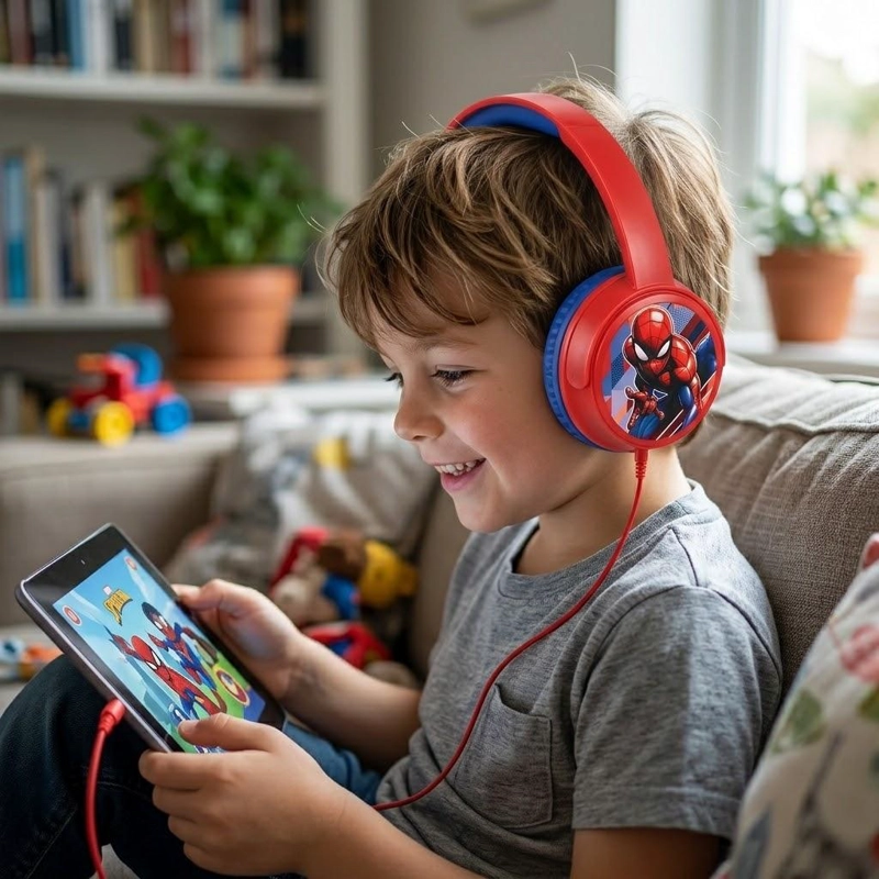 AUDÍFONOS MARVEL MANOS LIBRES LFH13044-NOC SPIDERMAN KIDS CONECTOR JACK 3.5MM - 7