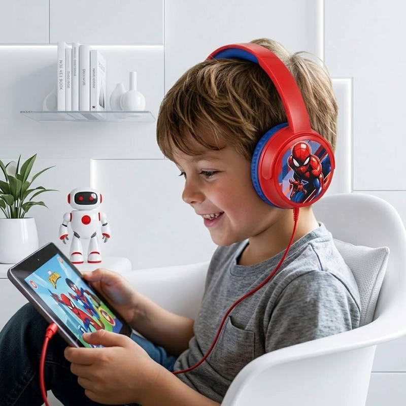 AUDÍFONOS MARVEL MANOS LIBRES LFH13044-NOC SPIDERMAN KIDS CONECTOR JACK 3.5MM - 8