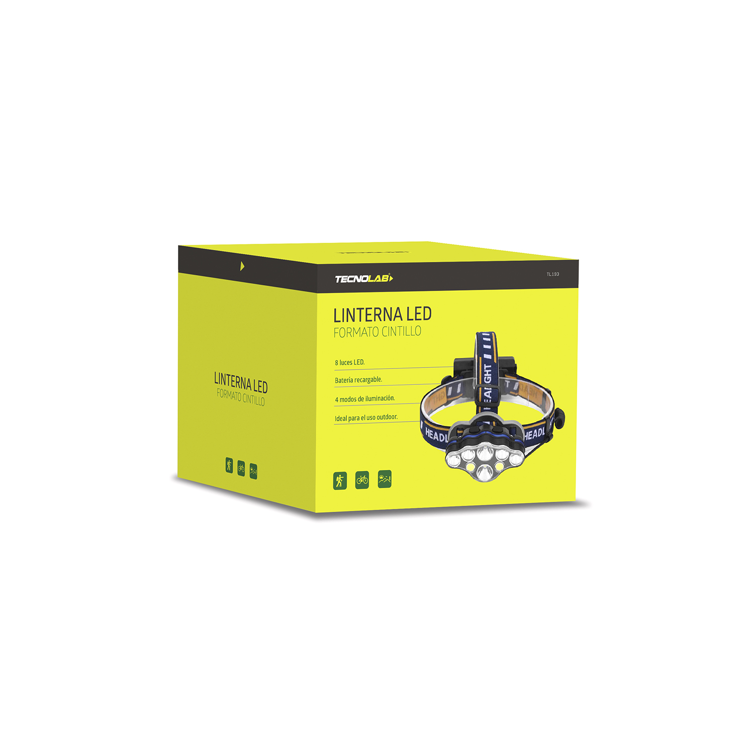 LINTERNA DE CABEZA TECNOLAB TL144 LED CON CINTILLO OUTDOOR PROFESIONAL L304 - 6