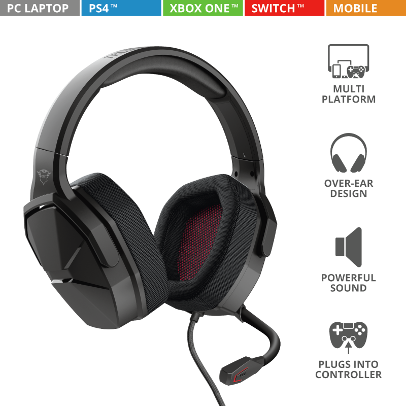 AUDÍFONOS GAMER TRUST HEADSET GXT4371 WARD MULTIPLATAFORMA - 5