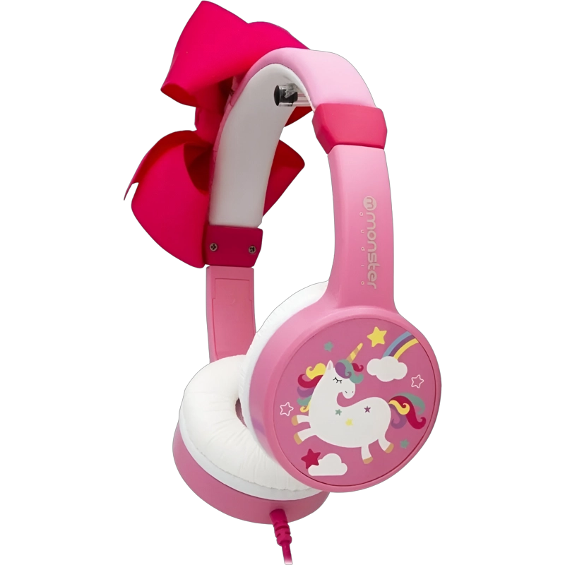 AUDÍFONOS MONSTER AUDIO CK02P UNICORNIO INFANTIL ROSADO - 1