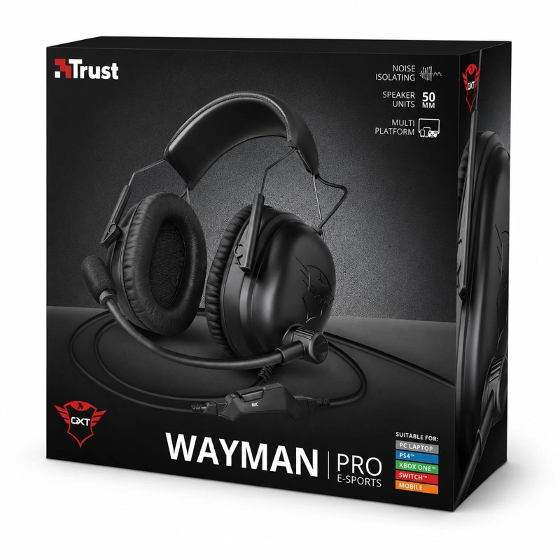 AUDÍFONOS TRUST SPORT GXT 444 WAYMAN CONDENSADOR MICRÓFONO - 1
