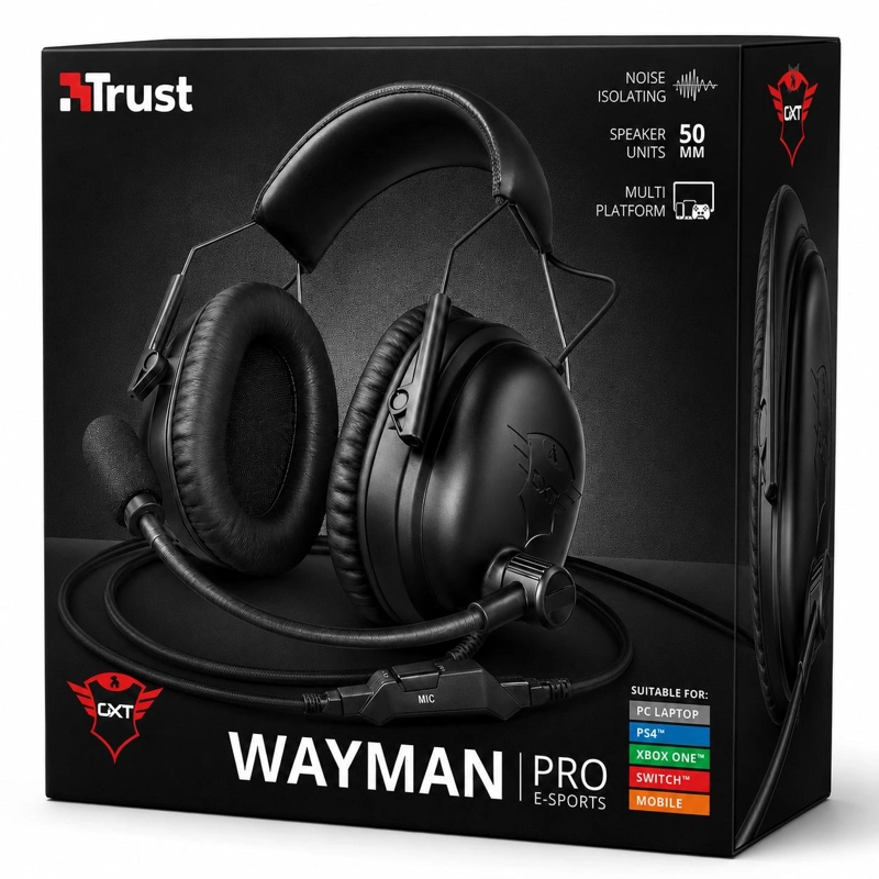 AUDÍFONOS TRUST SPORT GXT 444 WAYMAN CONDENSADOR MICRÓFONO - 8