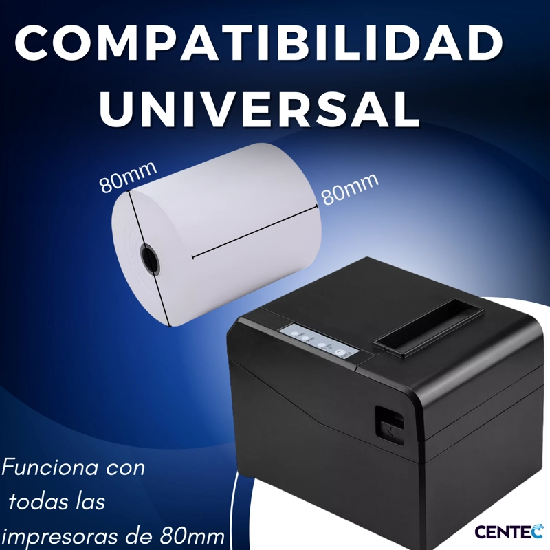 PACK X 10 ROLLOS TÉRMICO OEM 80X80MM PREMIUM QUALITY 59G - 8