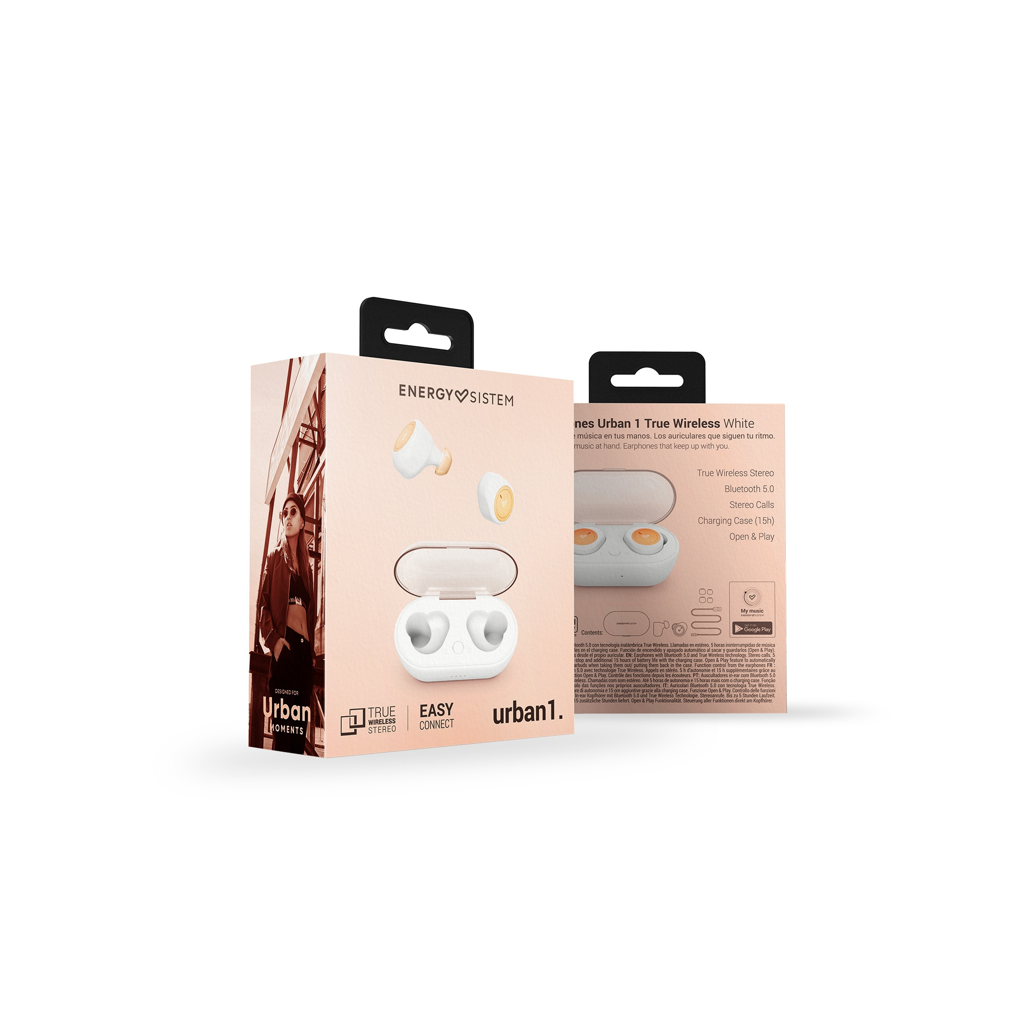AUDÍFONOS ENERGY SISTEM TRUE WIRELESS 449774 URBAN 1 20HRS BLUETOOTH BLANCO - 7