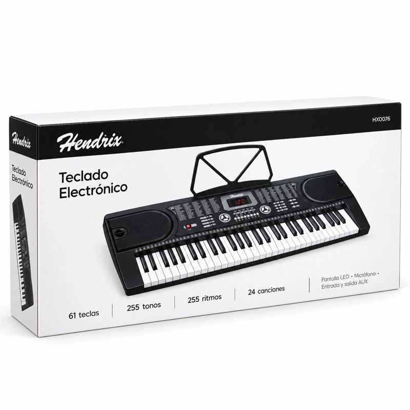 TECLADO MUSICAL DE 61 TECLAS - PIANO ELECTRONICO - 2