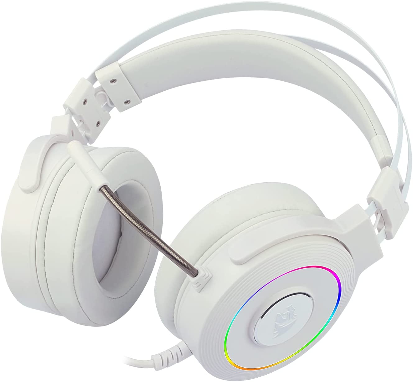 AUDÍFONOS REDRAGON H320W RGB USB LAMIA AUDIO 7.1 BLANCO INCLUYE SOPORTE - 4