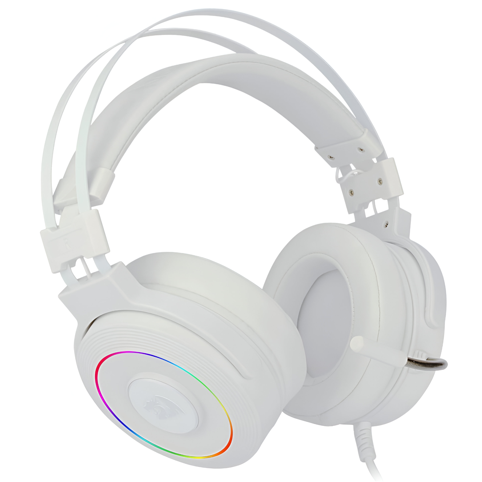 AUDÍFONOS REDRAGON H320W RGB USB LAMIA AUDIO 7.1 BLANCO INCLUYE SOPORTE - 7