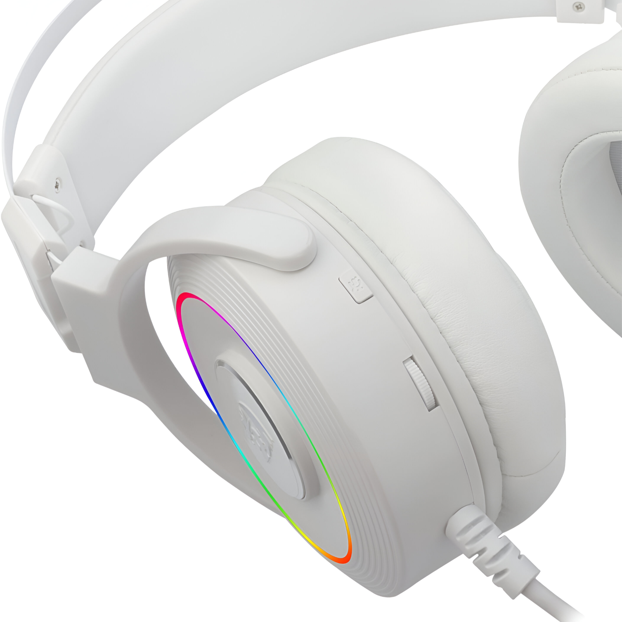 AUDÍFONOS REDRAGON H320W RGB USB LAMIA AUDIO 7.1 BLANCO INCLUYE SOPORTE - 8