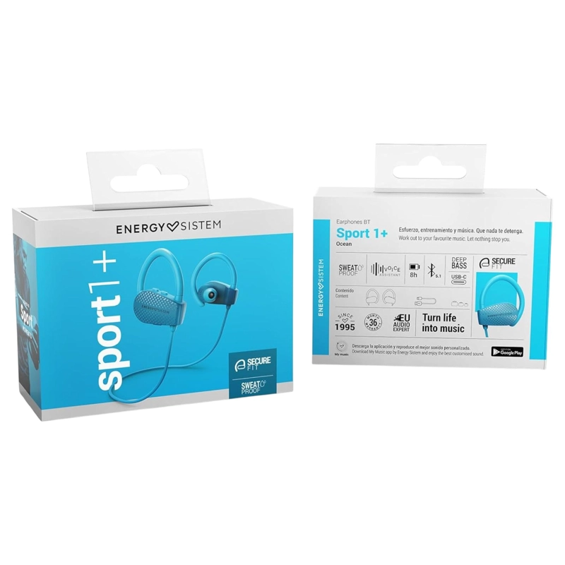 AUDÍFONOS ENERGY SISTEM DEPORTIVOS 1+ BLUETOOTH OCEAN - 9