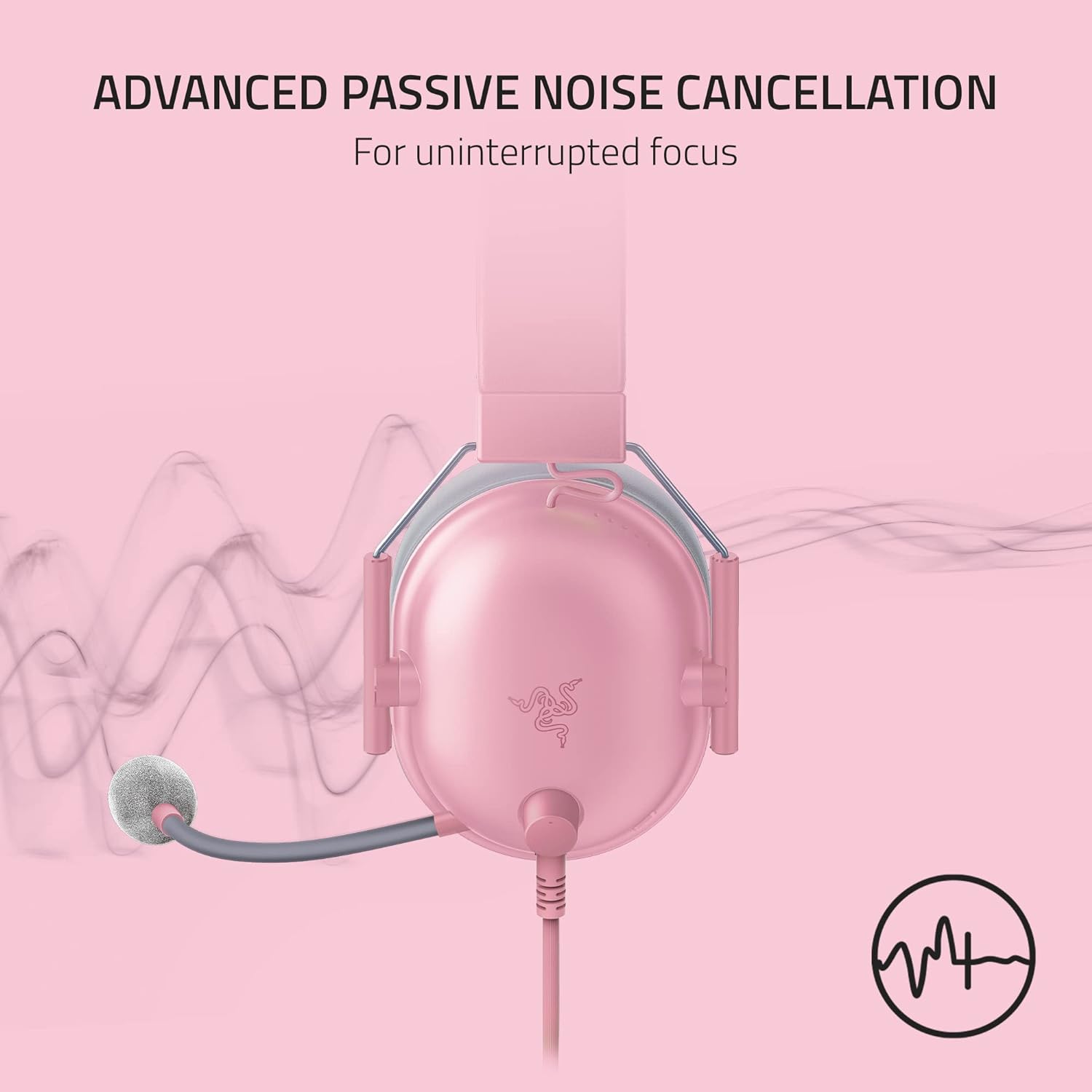 AUDÍFONOS RAZER RZ04-03240800-R3U1 BLACKSHARK V2 X QUARTZ MULTIPLATAFORMA ROSA - 7