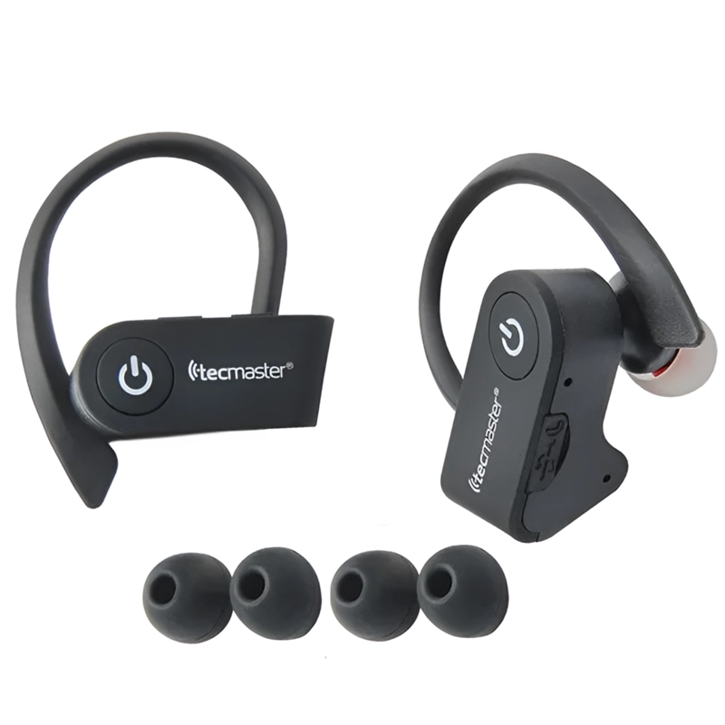 AUDÍFONOS TECMASTER TRUE WIRELESS DEPORTIVOS TM-300507 EDR+ ASISTENTE VOZ BLUETOOTH 5.0 - 5