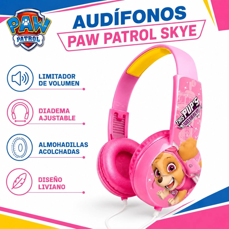 AUDÍFONOS PAW PATROL NIKELODEON SKY HP203371 - 7