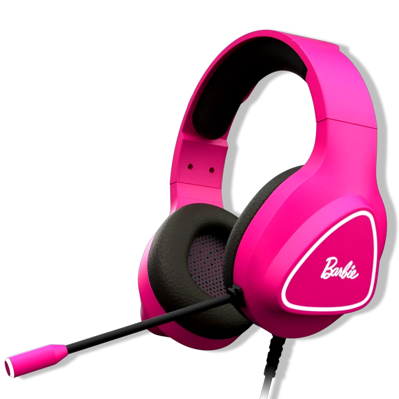 AUDÍFONOS GAMER KROM HEADSET KHALI BARBIE MULTIPLATAFORMA ROSADO - 1