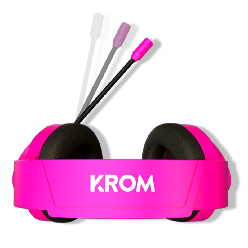 AUDÍFONOS GAMER KROM HEADSET KHALI BARBIE MULTIPLATAFORMA ROSADO - 2