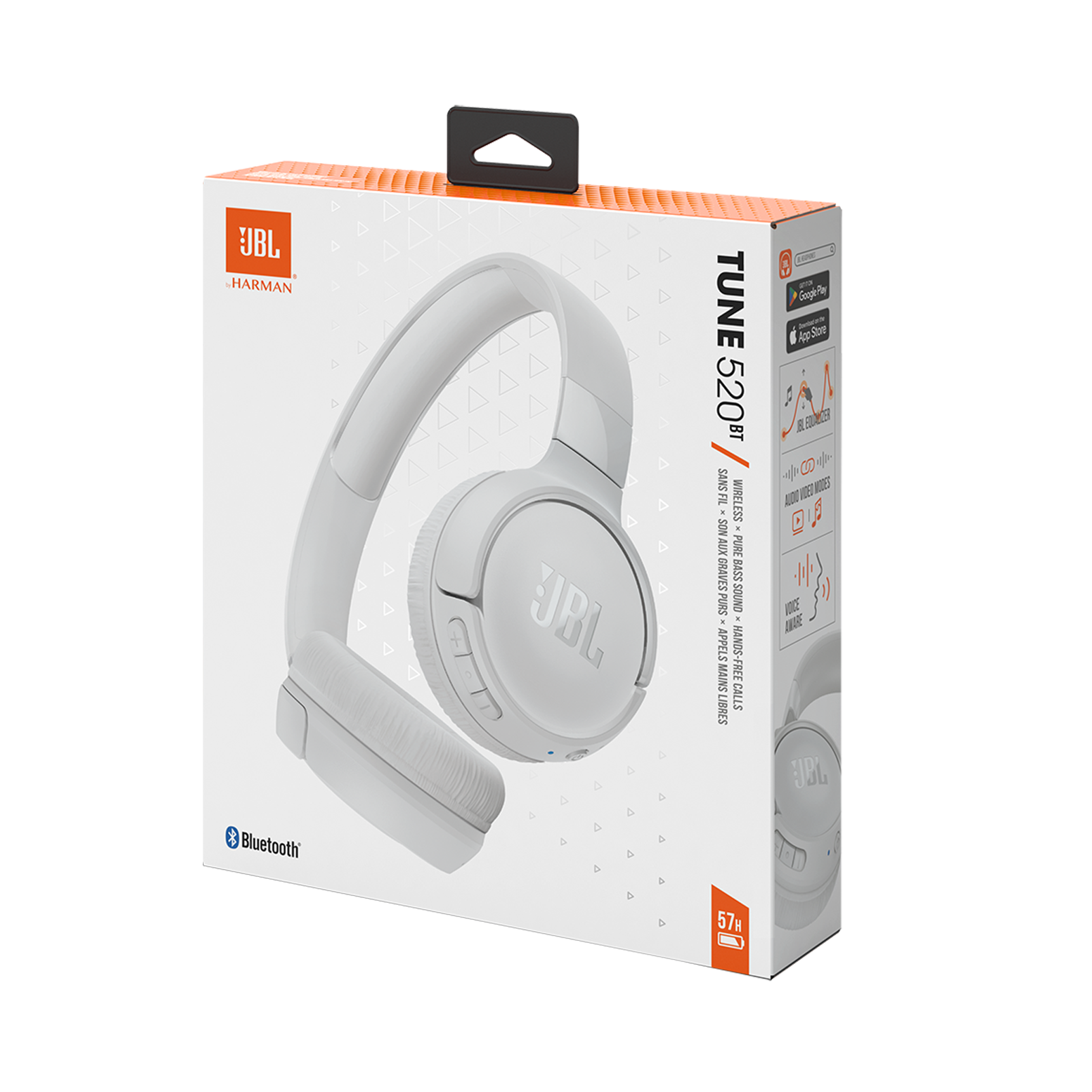 AUDÍFONOS JBL T520BT 57 BLUETOOTHHRS BLANCO - 1