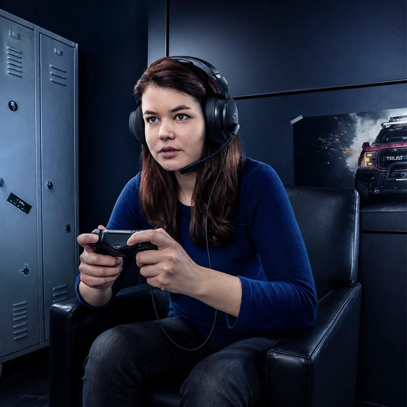 AUDÍFONOS GAMER TRUST HEADSET GXT433K 23381 PYLO MULTIPLATAFORMA NEGRO - 6