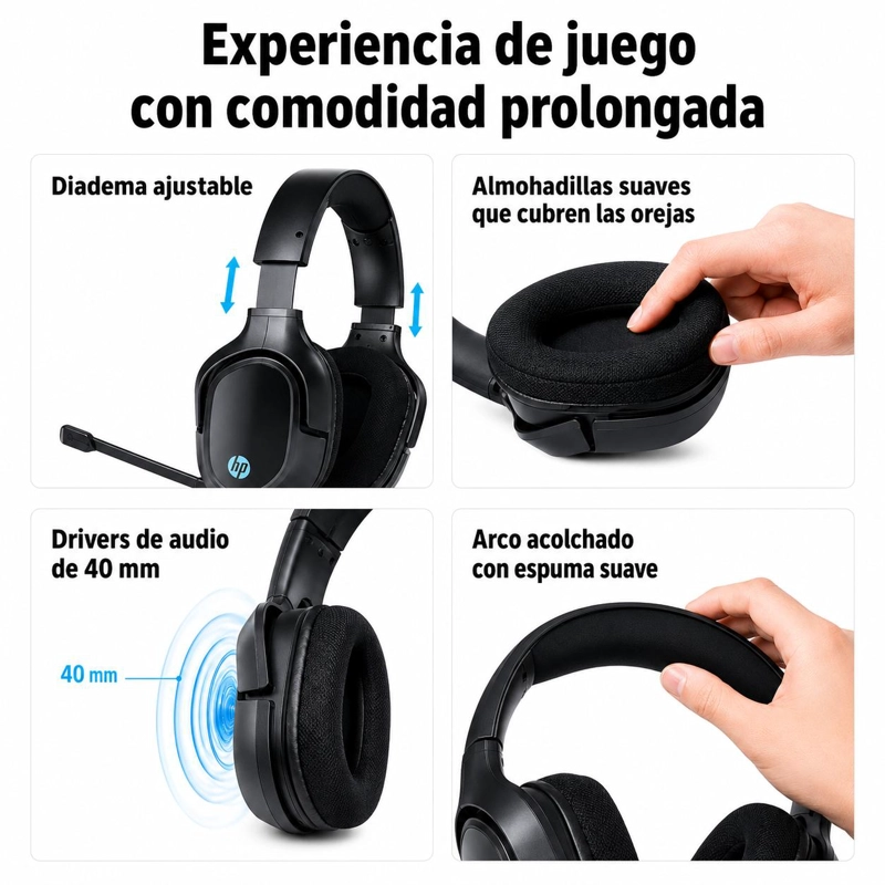 AUDÍFONOS HP H220S MULTIPLATAFORMA GRAFITO CONECTOR JACK 3.5MM - 6