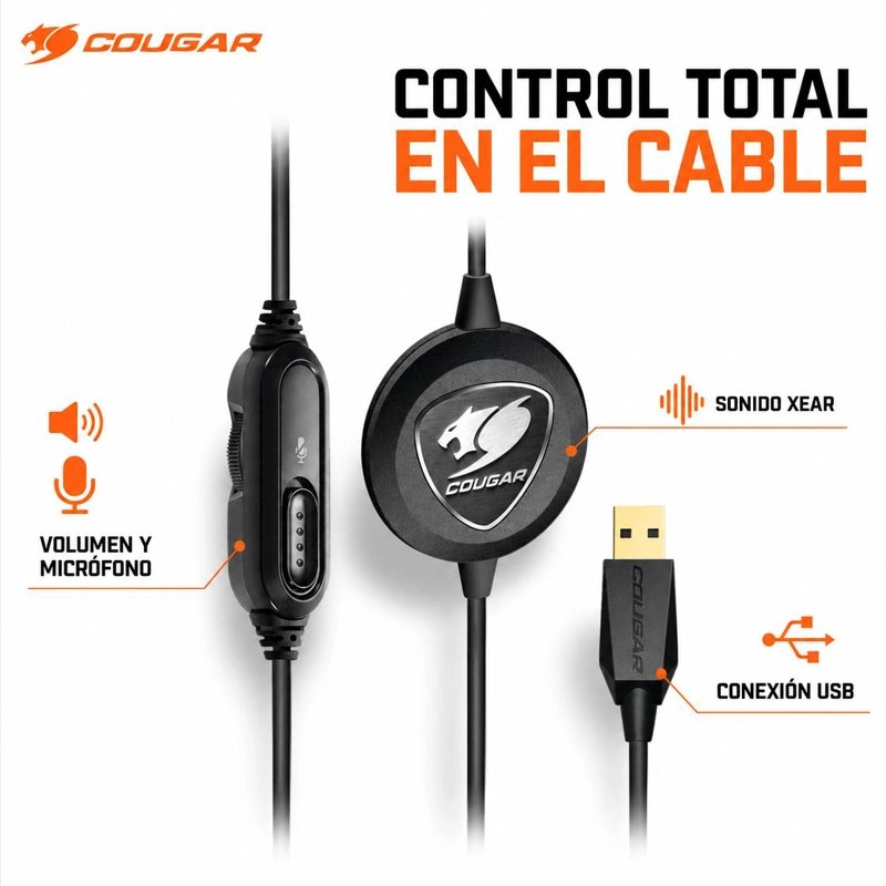 AUDÍFONOS COUGAR INMERSA PRO PRIX IMMERSA RGB USB 7.1 MULTIPLATAFORMA - 5