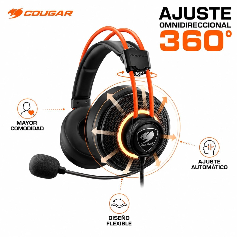 AUDÍFONOS COUGAR INMERSA PRO PRIX IMMERSA RGB USB 7.1 MULTIPLATAFORMA - 6
