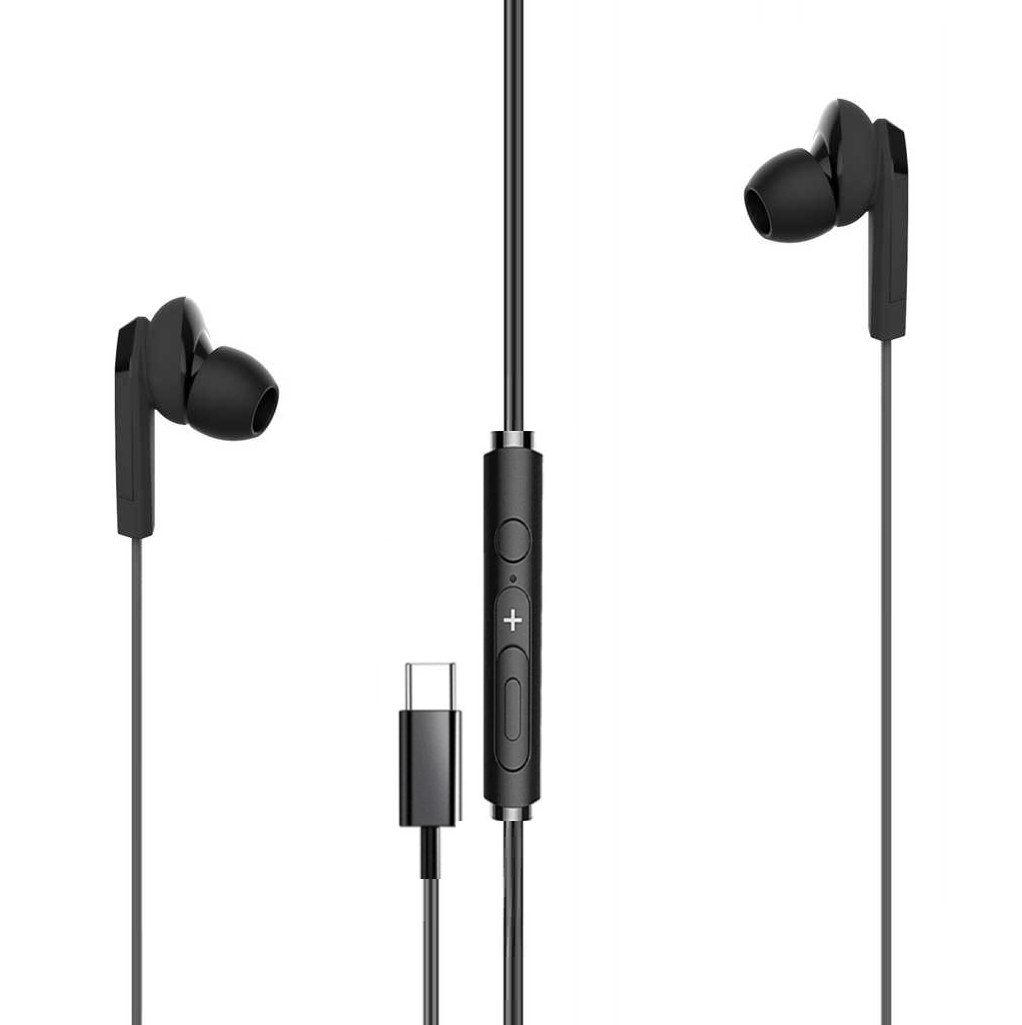 AUDÍFONOS TECMASTER MANOS LIBRES TM-300517 HIFI BK CONECTOR TIPO C - 1