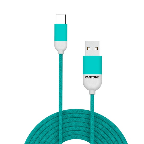 CABLE DE DATOS TYPE-C REFORZADO 1M PANTONE ANDROIDAUTO GREEN - 2