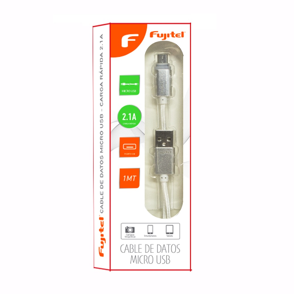 CABLE DE DATOS FUJITEL MICRO USB CON LED INDICADORA DE CARGA - 3