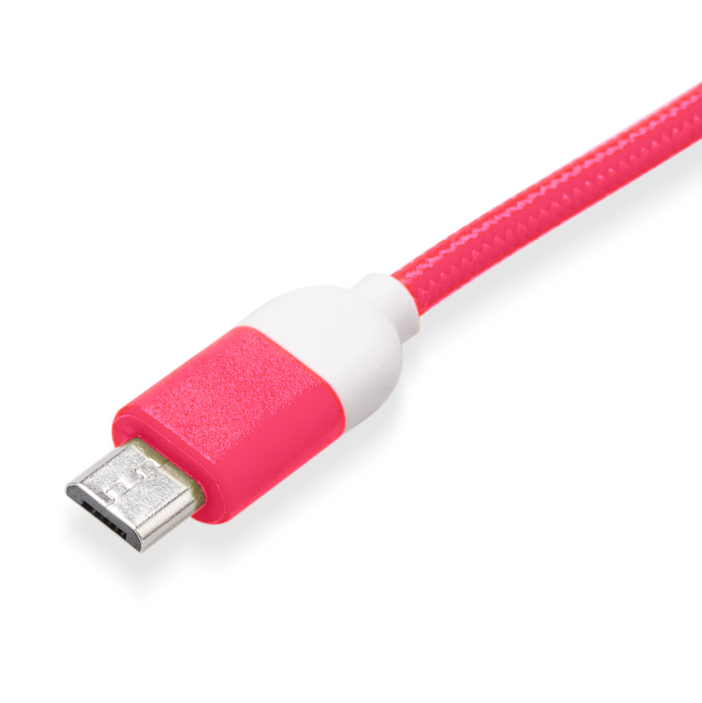 CABLE DE DATOS MICRO USB 1 MT PANTONE HIGH SPEED ROSADO - 3