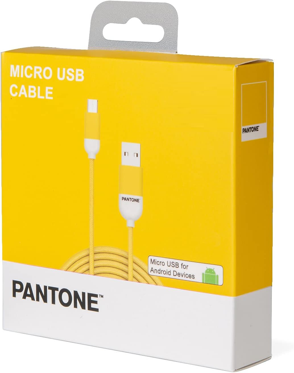 CABLE DE DATOS MICRO USB 1 MT PANTONE HIGH SPEED AMARILLO - 1