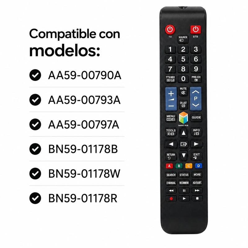 CONTROL REMOTO PARA SAMSUNG SMART TV ULTIMA GENERACION TL472 - 7