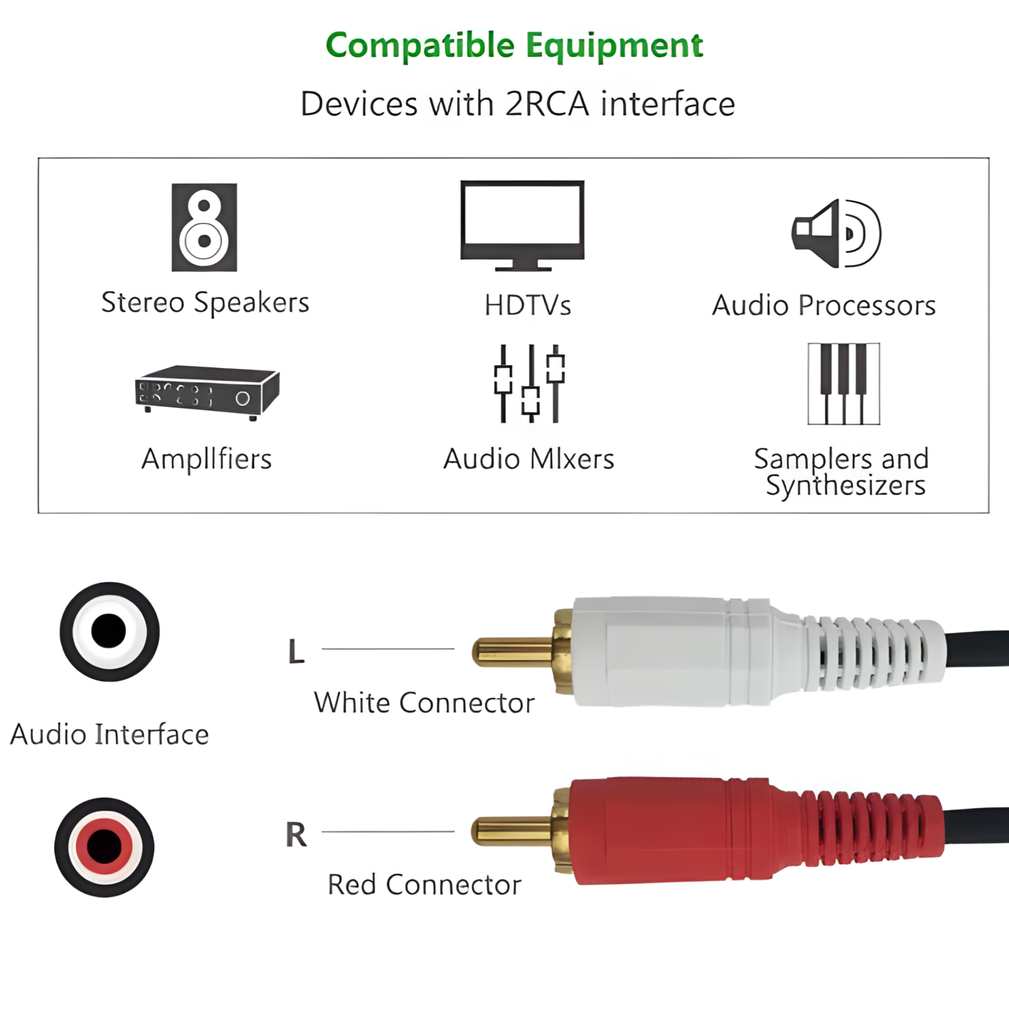 CABLE DE AUDIO (2X1) JACK 3.5MM A RCA 3 MT ULINK DELUXE LINE - 4