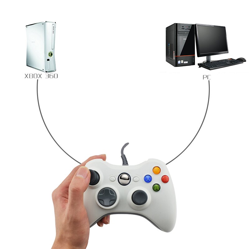 JOYSTICK XBOX 360 TL454 TECNOLAB USB PARA & PC WIRED EDITION X-360 WHITE - 3