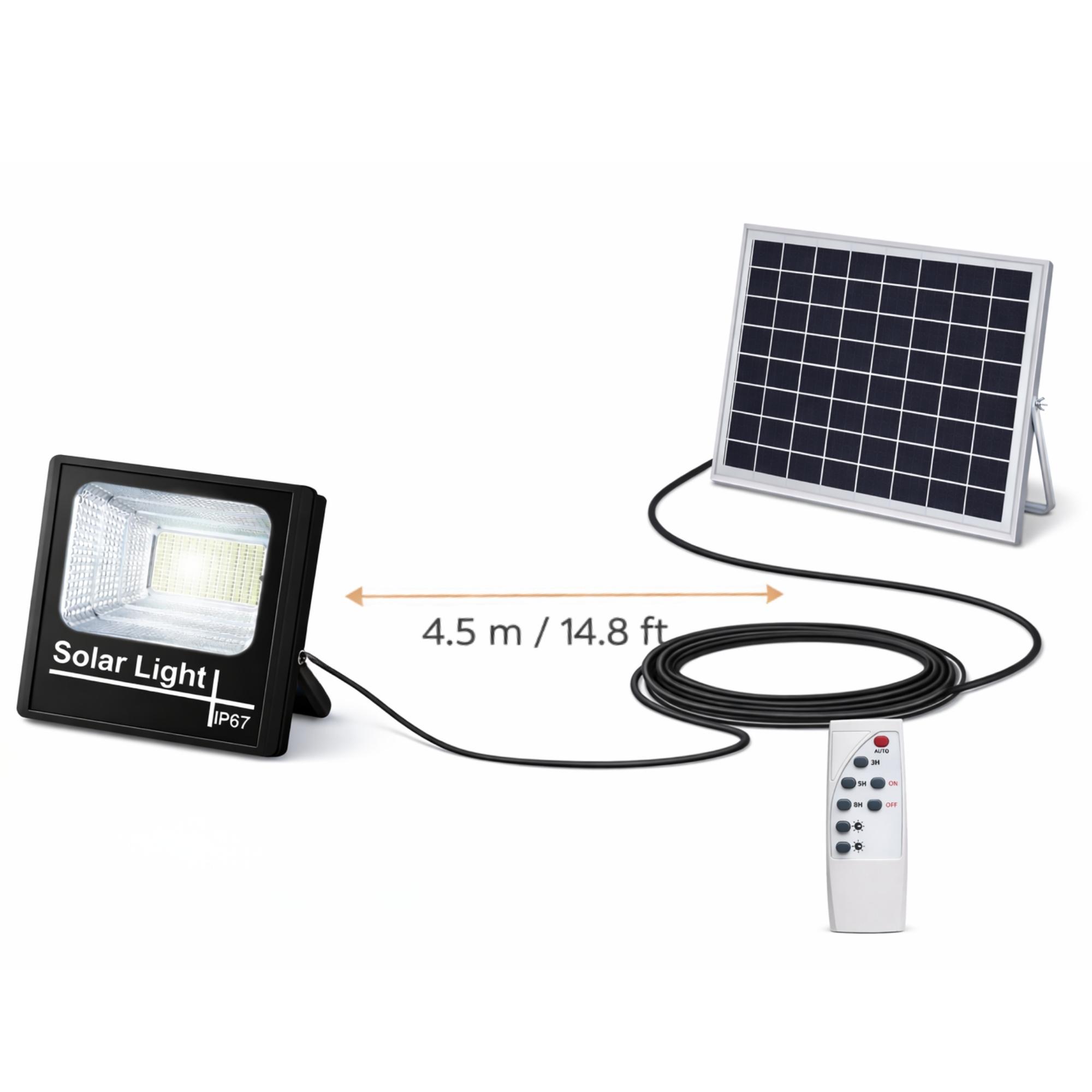 FOCO SOLAR DBLUE DBFLED002 EXTERIOR 25 W IP67 CON PANEL HD + CONTROL REMOTO - 6