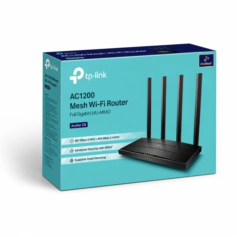 ROUTER TP-LINK AC1200 ARCHER C6 MU-MIMO GIGABYTE - 6