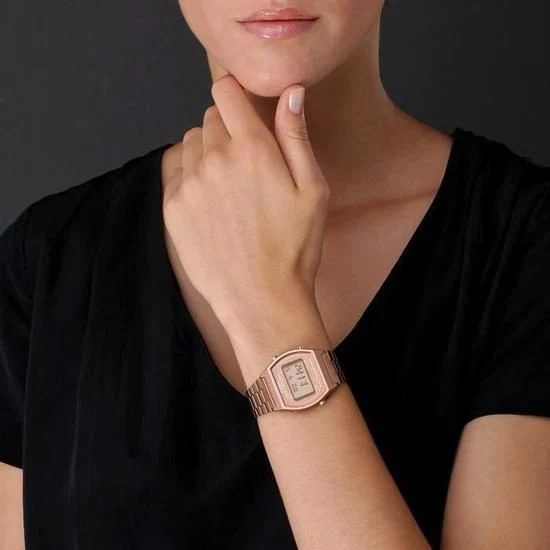 RELOJ CASIO MUJER DIGITAL ORO ROSA B640WC5ADF CLASSIC EDITION - 5