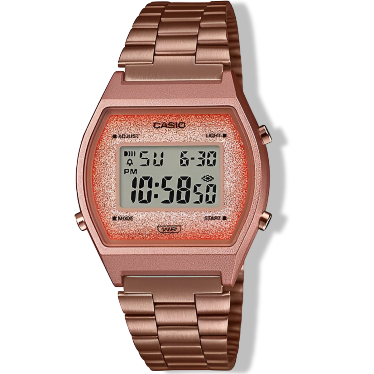 RELOJ CASIO MUJER DIGITAL ORO ROSA B640WCG5DF CLASSIC EDITION - 6