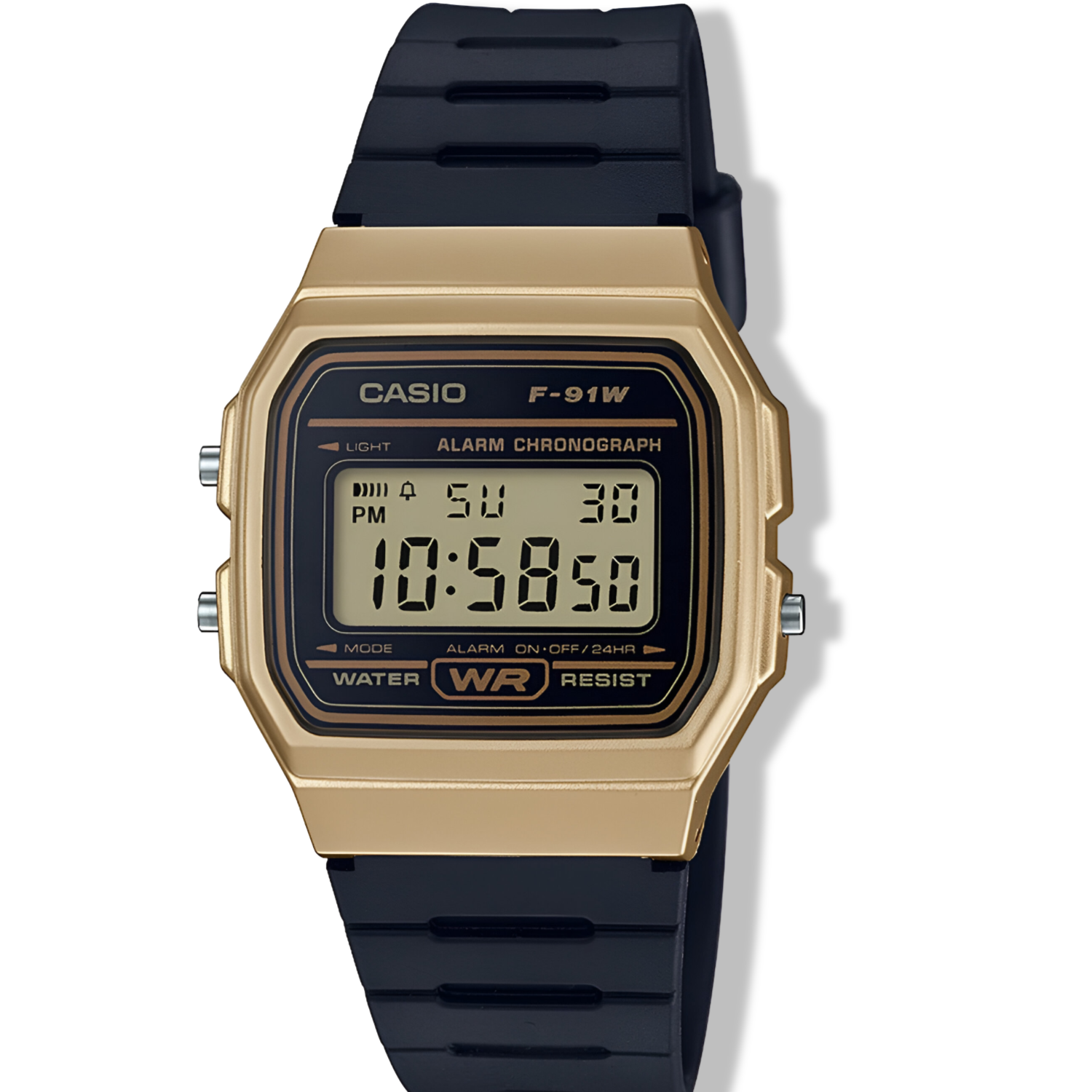 RELOJ CASIO UNISEX DIGITAL GOLD BLACK DIGITAL F91WM9ADF - 1