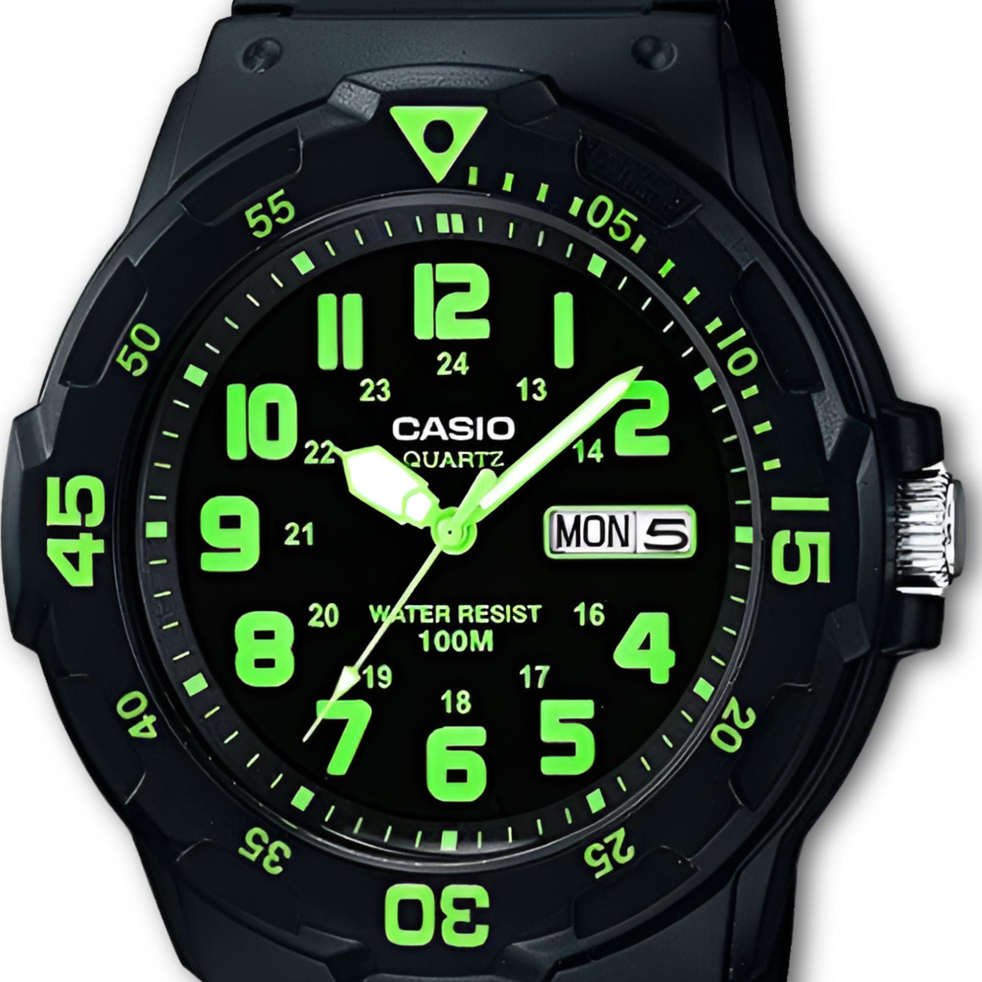 RELOJ CASIO HOMBRE CUARZO NEGRO MRW200H3BVDF BLACK FLUOR - 3