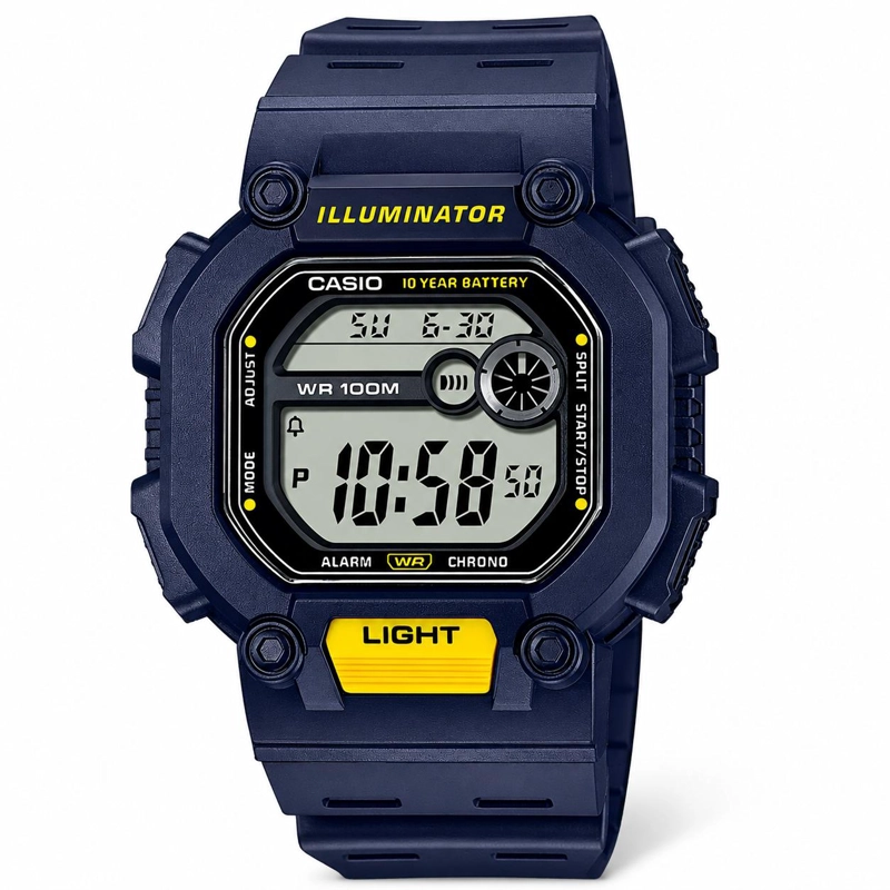 RELOJ CASIO HOMBRE DIGITAL W737H2AVDF CLASSIC LINE AZUL - 1