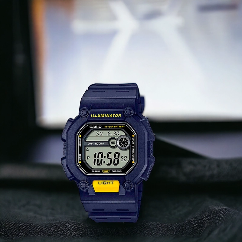 RELOJ CASIO HOMBRE DIGITAL W737H2AVDF CLASSIC LINE AZUL - 5
